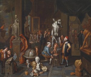 彫刻家のスタジオで 作： Balthasar van den Bossche